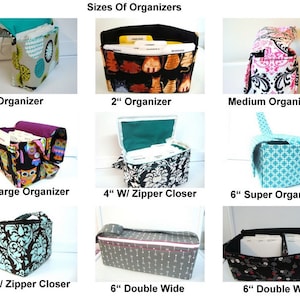 Coupon Organizer Budget Organizer Holder Receipt Holder Black with Peach Floral Pick Your Size image 2