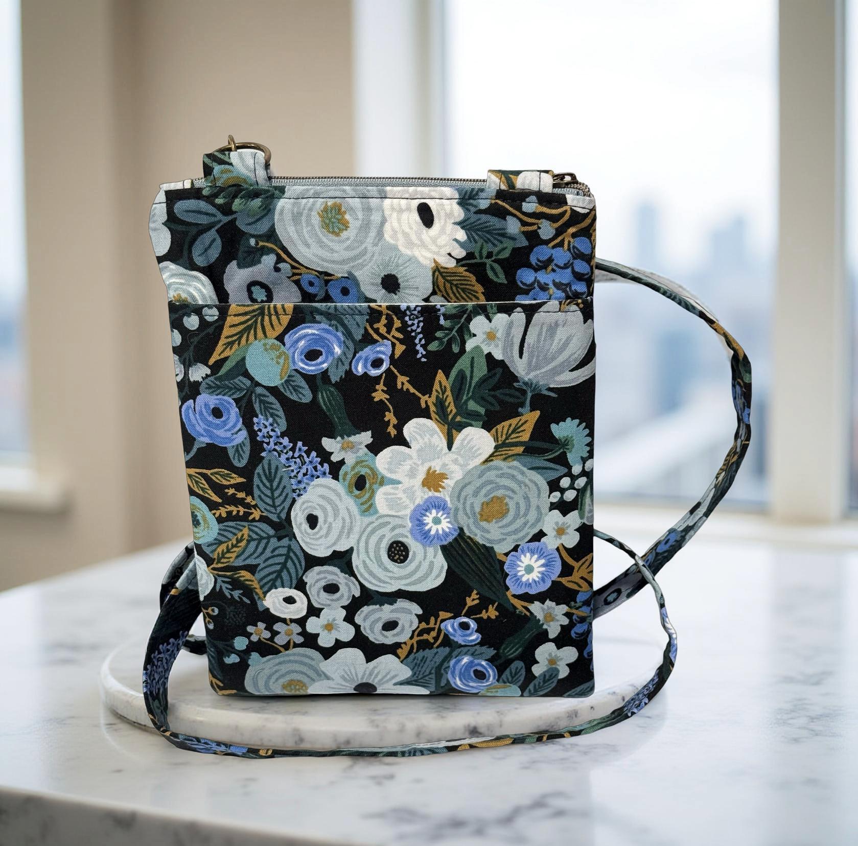 Bolso bandolera con cremallera, para teléfono móvil, Rifle Paper Co Garden Party