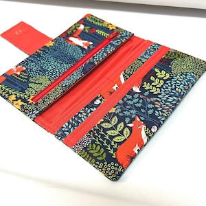 Portefeuille pour femme à deux volets, pochette à deux volets, porte-chéquier, porte-monnaie, porte-cartes de crédit, portefeuille minimaliste, porte-monnaie - Fox Nite Woodland