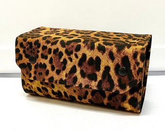 Cash Envelope Wallet  Dave Ramsey System Zipper Envelopes - Leopard Print