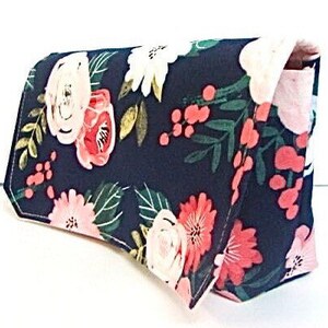 Coupon Organizer  Budget Organizer Cash Budget Holder Coupon Wallet Attaches to your Shopping Cart Watercolor Mums and Roses