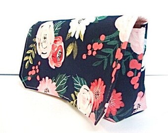 Coupon Organizer  Budget Organizer Cash Budget Holder Coupon Wallet Attaches to your Shopping Cart Watercolor Mums and Roses