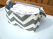 Super Size Coupon Organizer / Budget Organizer Holder Box - Attaches to Your Shopping Cart -   Gray and Linen Color / Zig Zag 