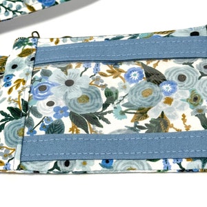 ID Zipper Pouch, Coin Purse,  Student ID Holder  Minimalist Slim  Pouch Womans Wallet Card Pouch Garden Party Rifle Paper Co