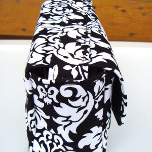 Medium Size Coupon Organizer Holder Attaches to your shopping cart Black and White Damask image 4