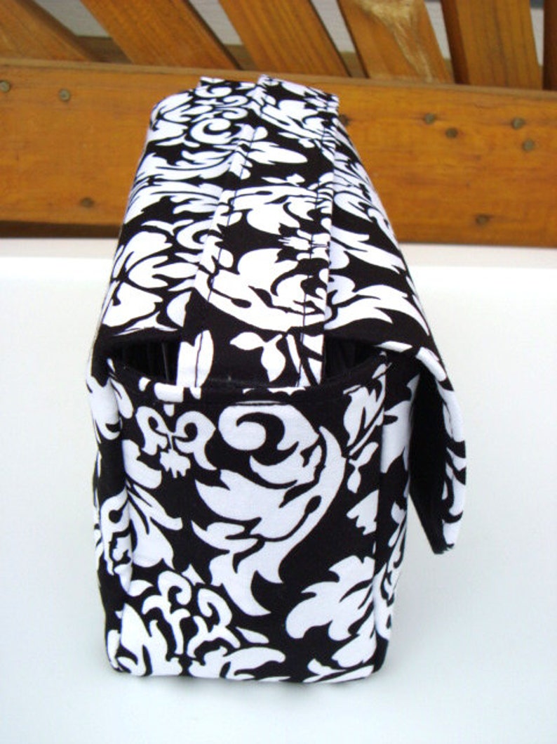 Medium Size Coupon Organizer Holder Attaches to your shopping cart Black and White Damask image 4