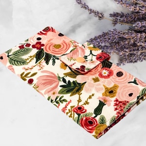 Cartera plegable para mujer, tipo clutch, tipo chequera, tarjetero, monedero, minimalista, monedero para cambio, estilo Garden Party Rifle Paper Co.