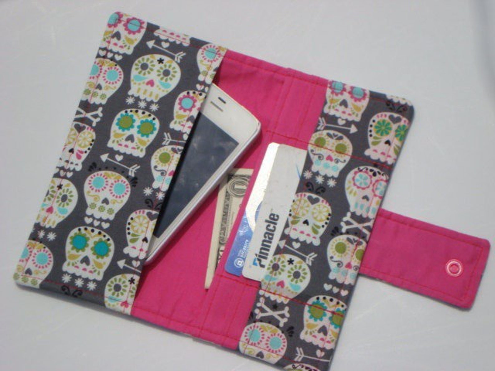 Iphone Card Wallet Cell Phone Case Iphone Case Bonehead Etsy