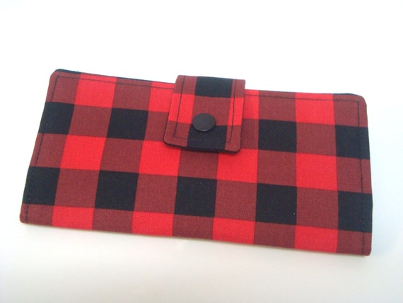 Fabric Checkbook Cover Checkbook Holder Cash Holder black - Etsy