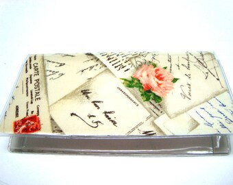 Checkbook Cover / Checkbook Holder -Post Card From Paris