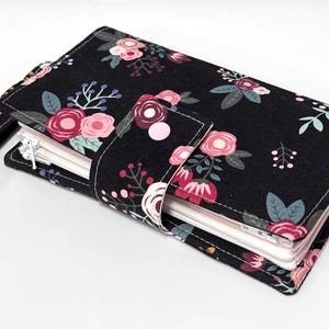 Billetera plegable tipo sobre para efectivo Billetera económica para el sistema económico Dave Ramsey Diseño floral con mariposas y 4 cierres Forro verde lima Lista para enviar