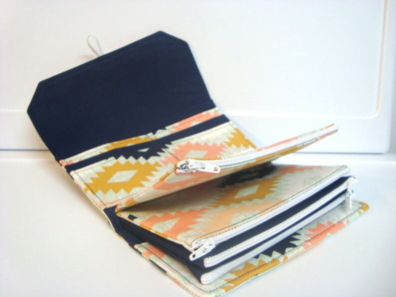 Cash Envelope Wallet / Dave Ramsey System / Zipper Envelopes Aagave Field ARIZONA image 3