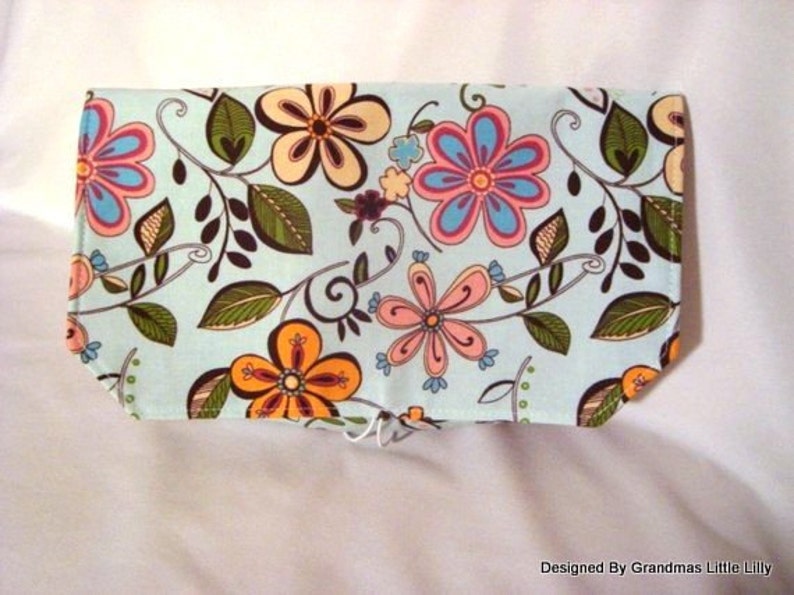 Attaches to Your Shopping Cart Coupon Organizer Budget Organizer Holder Happy Flowers