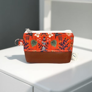 Petite pochette à fermeture éclair, porte-monnaie, porte-cartes, pochette pour coussinets d'air, organiseur de sac à main, sac à bandoulière, Bon Voyage Wildwood Red Rifle Paper Co.