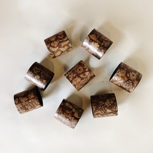 WOOD NAPKIN RINGS - S/8