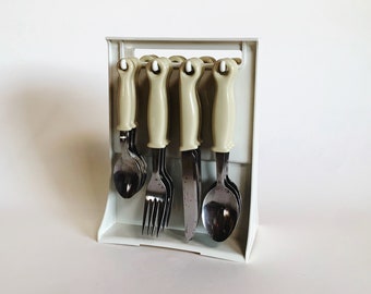 ACRYLIC FLATWARE w/ STAND // Six Settings Included