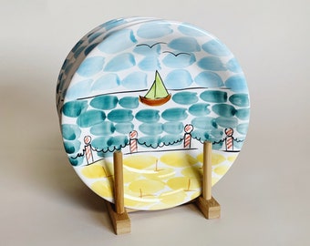 HANDPAINTED SALAD PLATES - S/4