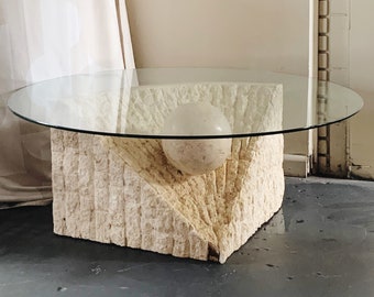 SHIPPING NOT INCLUDED, Local Pickup Only // Tessellated Stone Oyster Coffee Table