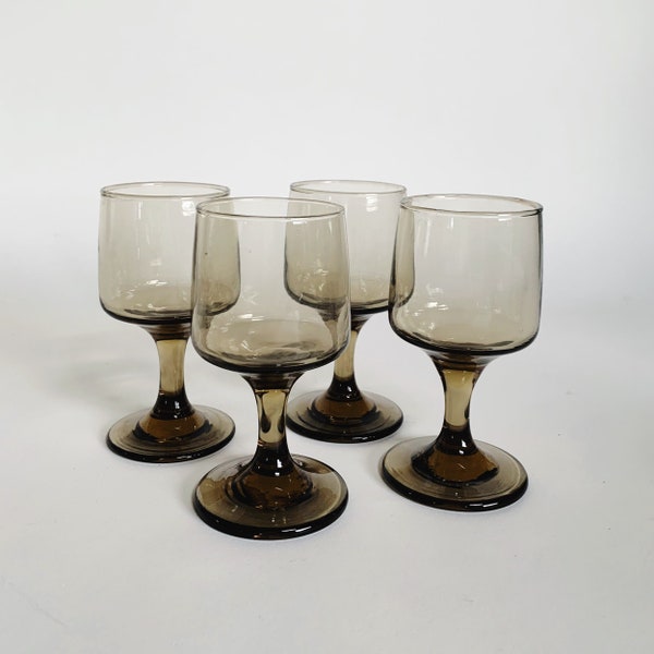 Smokey Wine Glasses - S/4