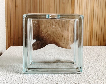 GLASS BLOCK VASE