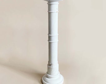 SHIPPING NOT INCLUDED, Local Pickup Only // Italian Marble Pedestal (Read description for shipping info)