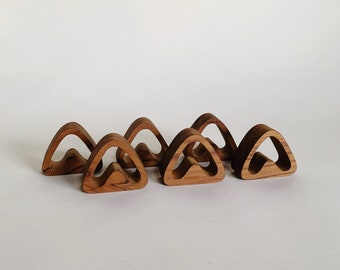 WOOD NAPKIN RINGS - S/6