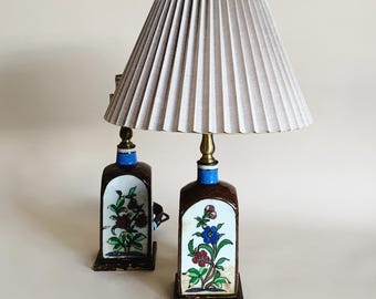 CERAMIC FLORAL LAMP // Base Only, Two available and sold separately