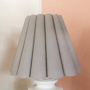 GRAY FLUTED LAMPSHADE - Two Available, Sold Separately
