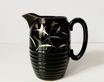 BLACK CERAMIC PITCHER