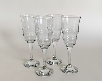 RIPPLE WINE GLASSES - S/4