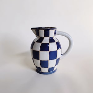 CHECKERED CERAMIC PITCHER