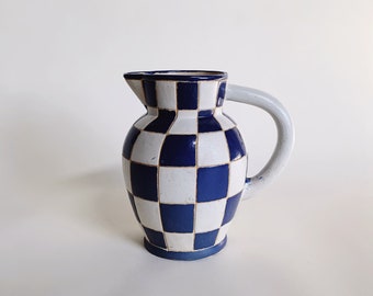 CHECKERED CERAMIC PITCHER