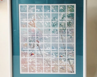 BEACH GRID ARTWORK - Unframed