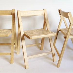 FOLDING CANE CHAIRS - S/2