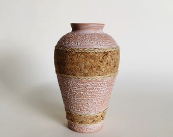 TERRACOTTA + CORK VASE