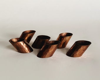 COPPER NAPKIN RINGS - Two Sets Available, Sold Separately.