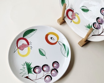 ITALIAN FRUIT PLATES - S/2