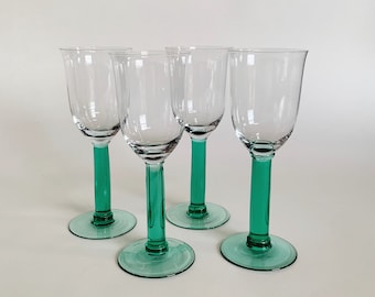 TEAL WINE GLASSES - S/4