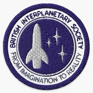 Embroidered patch with of The British Interplanetary Society Logo - Medalion Design