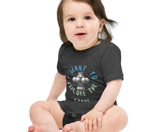 Body de bebé con diseño Dédalo de la Sociedad Interplanetaria Británica: Body de algodón de manga corta de una pieza.