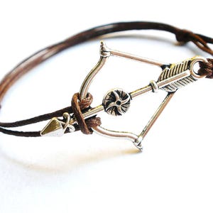 VERKOOP - Epic boogschieten armband enkelbandje of choker - gewaxt katoenen koord - cadeau voor hem haar of beste vriend - uniseks - avontuur armband -10 kleuren