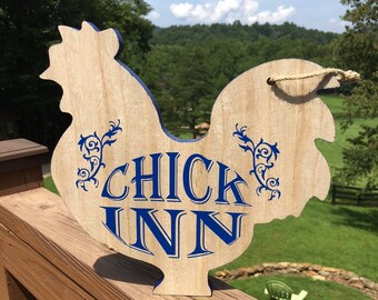 Chicken, Rooster wooden sign, wall hanging, trivet