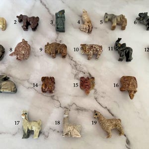 Hand Carved Soapstone Animal Fetishes from Peru