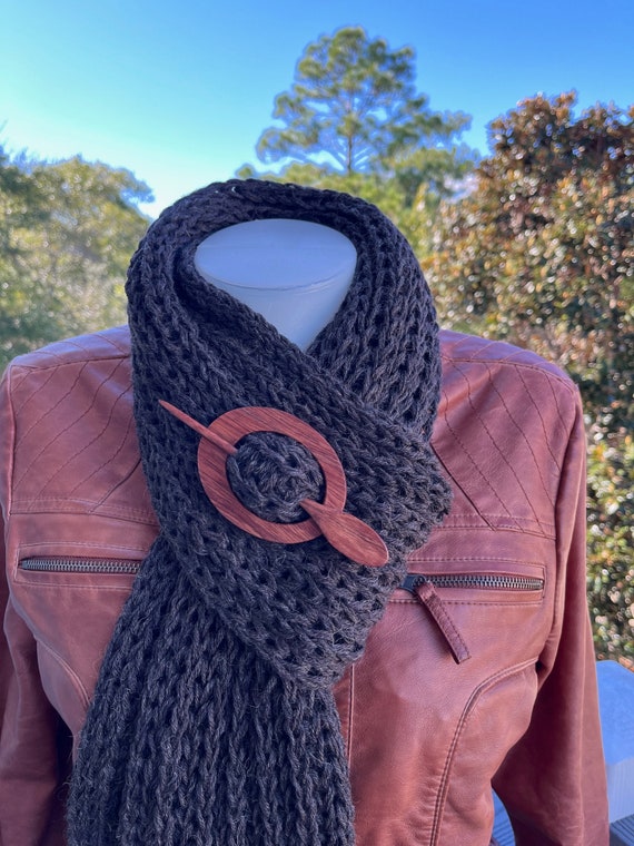 Wooden scarf best sale pins