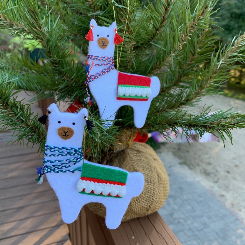 Llama Christmas Ornament 