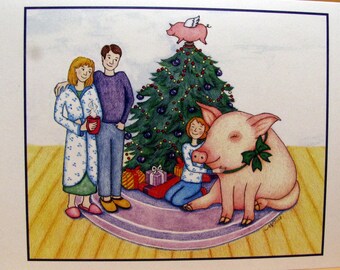 Oink--Holiday Greeting Cards