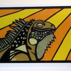 Iguana Love - Einzelgrußkarte
