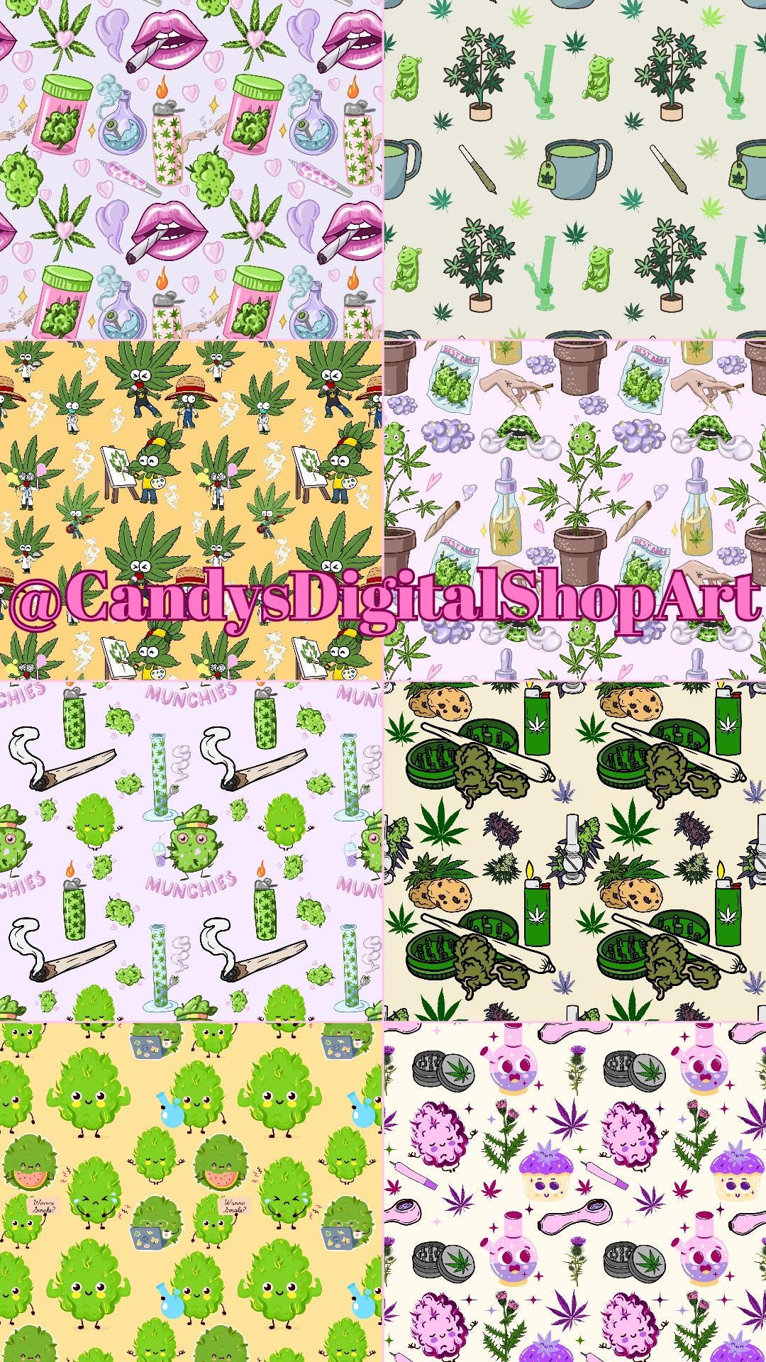 420 Seamless Pattern Bundle – 8 High-resolution JPG Digital Papers ...