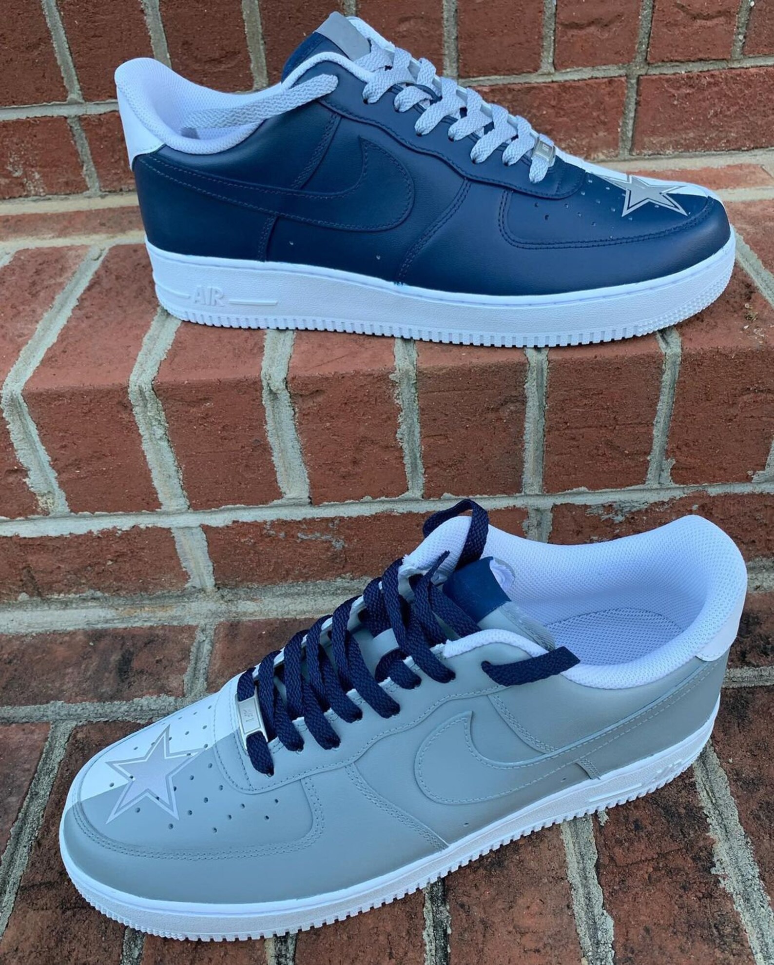Dallas Cowboys Air Force 1 Custom Sneakers Athletic Shoes Etsy