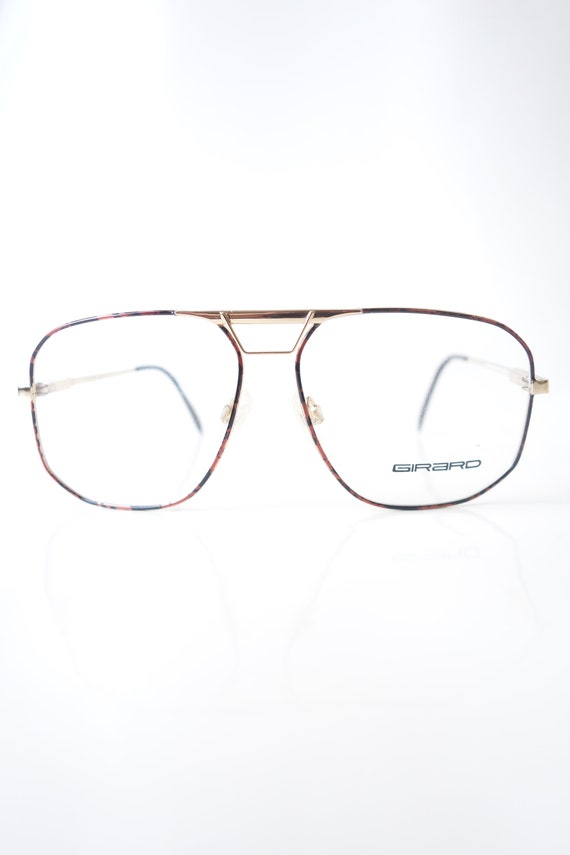 Mens Aviator Vintage Eyeglasses – 1980s Amber Tor… - image 2